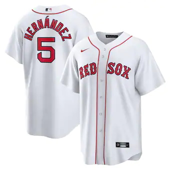 mens nike enrique hernandez white boston red sox home offic